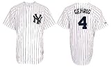 Lou Gehrig New York Yankees MLB Throwback Tackle Twill Felt Replica Baseball Jerseys By Majestic (XXL=52)