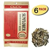 Chacha Sunflower Roasted and Salted Seeds (Chinese Herbal Spiced Flavor) 250g X 6 Bags