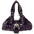 Parinda Cosmos Croco Embossed Handbag - Plum