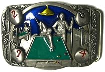 POOL GAME&nbsp;BELT BUCKLE + display stand