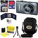 Canon PowerShot ELPH 130 IS 16.0 MP Digital Camera with 8x Optical Zoom, 720p HD Video Recording & Built in Wi-Fi (Gray) + 6pc Bundle 8GB Accessory Kit