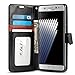Samsung Galaxy Note 7 Case, J&D [Wallet Stand] [Slim Fit] Heavy Duty Protective Shock Resistant Flip Wallet Case for Samsung Galaxy Note 7 - Black