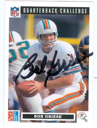 Bob Griese Autographed/Hand Signed Football Card (Miami Dolphins) Dominos Pizza Upper Deck #37