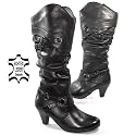 styled in Italy Stiefel, Decksohle Leder, schwarz