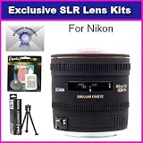 Sigma 4.5mm f/2.8 EX DC HSM Circular Fisheye Lens For NIKON D3X D3S D3 D800 D700 D300S D90 D70 D70S D200 D40 D80 D60 D90 D40X Includes 7 Year Warranty + Extras