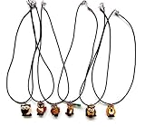 2 Stück Set Kette Ketten Eule Eulen Eulenanhänger für Verliebte Anhänger aus Holz handgefertigt Maße: 2,5 x 2 cm glatt, Kettenlänge ca. 47 cm, Liebesbeweis Freundschaftskette Lederband Metallverschluss CleanPrince natur Unikat Holzkunst Kunstgewerbe Valentinstag Handwerkskunst IDEAL GEEIGNET zu Ostern Weihnachten Geschenk Freund Freundin Muttertag Liebe Geburtstag Oma Mama Geburtstag Kindergeburtstag Geschenketüte Geburtstagstüten Holzanhänger Trachten Partner Mode Schmuck Eulenkette - 