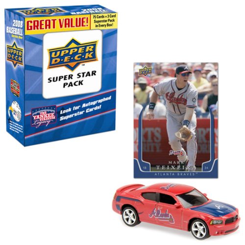 Upper Deck Atlanta Braves 2008 MLB Dodge Charger with Mark Teixeira Trading Card and 2008 Series 1 Super Pack