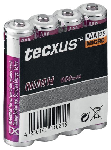 Tecxus NiMh Akku Micro (1,2V, 600mAh) 4 St&uuml;ck