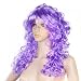16 Inch Purple Cosplay Wig Wavy Curly Hairpiece --One Size