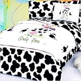 Happy Cow 4 Piece Twin Junior Duvet Cover Bedding Set