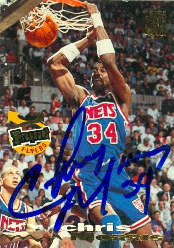Chris Morris Autographed/Hand Signed Basketball Card (New Jersey Nets) 1994 Topps Stadium Club #357