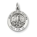 Our Lady of Fatima Sterling Silver Charms