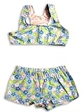 Anita G - Toddler Girls 2-Piece Swim Suit, Blue Lime White