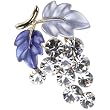 Diamante Grape Crystal Brooch Pin - Blue Diamante Grape Crystal Brooch Pin - Blue