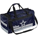 NFL Dallas Cowboys Striped Core Duffle Bag, Medium, Blue