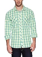 Urban Classics Camisa Hombre (Verde)