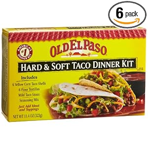 Old El Paso (6) Taco Hard And Soft Fajita Dinner Kit, 11.4-Ounce Packages (Pack of 6) by Old El Paso