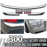 2005-2010 Chrysler 300 3pc. Chrome Molded Bumper Trim Covers 