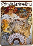(18x24) Alphonse Mucha Lefevre Utile Art Print Poster