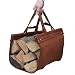 Best Quality Premium Leather Log Carrier - Brown By Firewood Racks&More