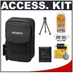 Sony CyberShot LCS-CSQ Soft Carrying Case + Accessory Kit for DSC-T700, DSC-T500, DSC-T77, DSC-T90, DSC-T900, DSC-W220, DSC-W230, DSC-W290, Digital Cameras