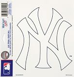 New York Yankees White "NY" Logo 5x6 Cling Decal