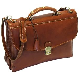 Cenzo Italian Leather Briefcase Attache