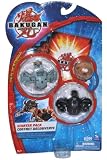 Bakugan Battle Brawlers New Vestroia Bakuglow Series Starter Pack Set with Haos Grey Foxbat, Darkus Black Brontes, Mystery Brown Subterra Bakugan, 3 Ability Cards and 3 Metal Gate Cards