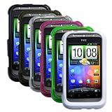 Cbus Wireless Six Protective Hard Cases / Covers / Shells for T-mobile HTC Wildfire S - Black, Smoke, Clear, Purple, Green, White