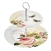 Paperproducts Design Jardin Rose Two-Tiered Dessert Server