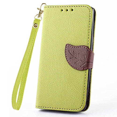 Suppion Fashion Luxury Flip Leather Pouch Wallet Case Cover for Lg G3 Mini D722 D724 (Green)
