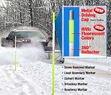 Driveway Snow Poles Reflective Orange Markers 48