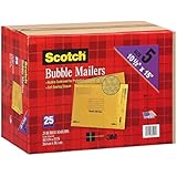 Scotch 3M Bubble Mailers Size 5 (10 1/2 " x 15") - 25ct