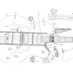 11 Gibson Electric Guitar PLANS - Full Scale Drawings - for making guitars