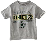 MLB Boys' Oakland Athletics Opponent Short Sleeve Basic Tee (Steel Heather, Medium)