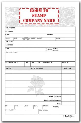 Flower Shop Sales Invoice