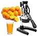 Zulay Kitchen Cast Iron Juicer, Orange Manual Juicer, Citrus Press, Black
