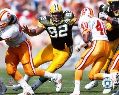 Reggie White Green Bay Packers 8x10 Photo (Horizontal Game Action)