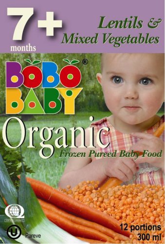 Bobobaby 7+ Months Lentils And Mixed Vegetables, 12 Servings, 10.15-Ounce Boxes (Pack of... by Bobobaby