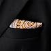KH6 SHLAX&WING Mens Pocket Square Paisley Orange Handkerchieves Silk Hanky