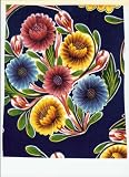 12 Yards of Bloom Blue Vinyl Mexican Oilcloth Fabric from Dakat Studio Goods (WIDTH 47�)