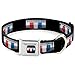 Buckle-Down Seatbelt Buckle Dog Collar - CAMARO Six Badge Black/Silver/Red/White/Blue - 1
