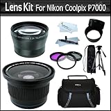 Lens Bundle Kit For Nikon Coolpix P7000 Digital Camera Includes Necessary A ....