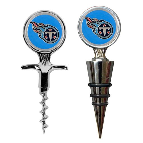 Tennesse Titans Cork Screw and Wine Bottle Topper Set
