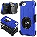 ULAK Belt Clip Holster Heavy Duty Rugged Hybrid Shockproof Combo Kickstand Case Cover for Apple iPhone 6 Plus 5.5 inch (Blue+Black)