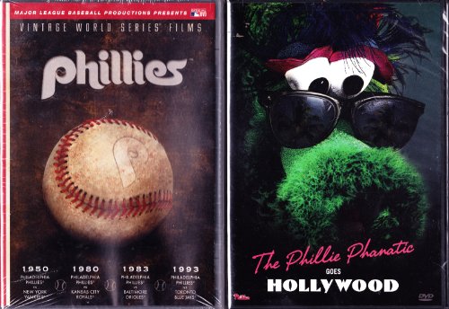 The Phillie Phanatic Goes Hollywood , MLB Vintage World Series Films Philadelphia Phillies 1950, 1980, 1983 & 1993 = Collector's Set of 2