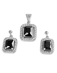 Sterling Silver Sets With Cubic Zirconia