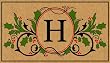 Monogram Holiday Coir Mat - H