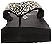 Skechers Cali Women's Vinyassa Sun Ray Flip Flop,Black Rhinestones,8 M US