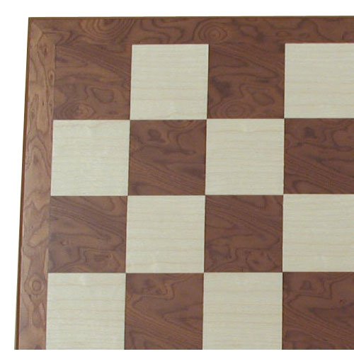 Worldwise Imports Hazelnut and Maple Chessboard with 2.2in Squares
